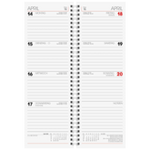 Vormerkbuch 2026 | 100×296 mm, Karton, rot